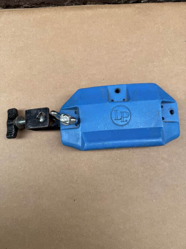 Latin Percussion LP Blue Jam Block w/ Mounting Bracket - Good Condition Bild 1