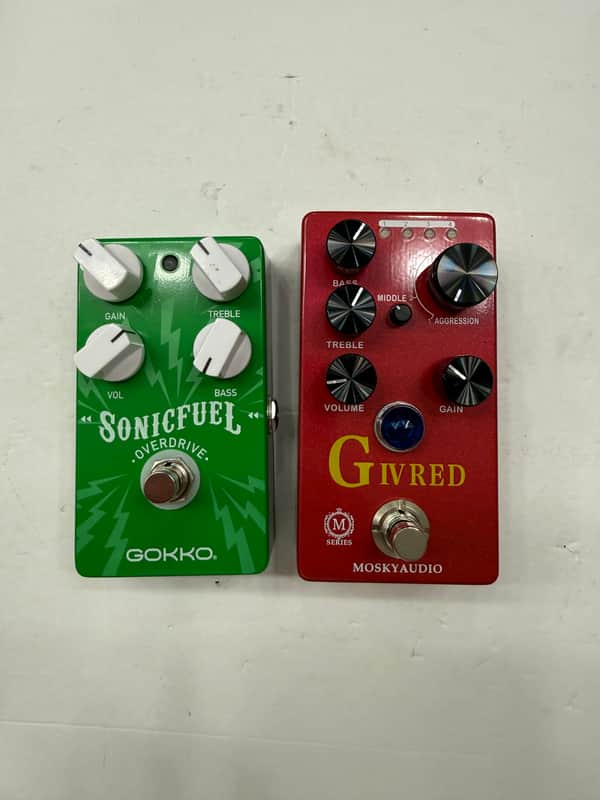 Gokko Sonic Fuel + Mosky Audio G IV Red Overdrive Guitar Effect Pedal Lot Of 2 image 1