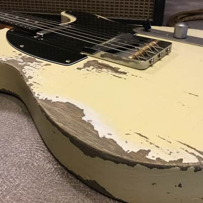 USA Relic Tele Style Electric Guitar Road Worn Cream Nitro by Nate's Relic Guitars image 6