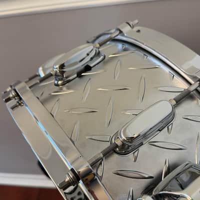 Tama LU1465 6.5x14" Lars Ulrich Signature Snare Drum - Diamond Plate Steel image 5
