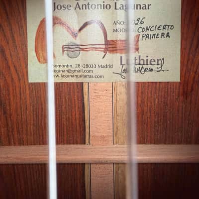 Jose Lagunar Concert Primera Classical Guitar w/case •made in Spain image 10
