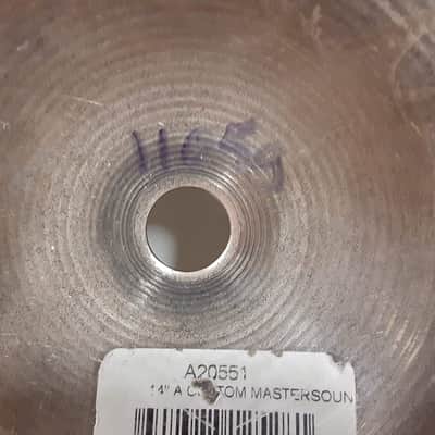 Zildjian 14" A Custom Mastersound Hi-Hat Cymbals (Pair) 1999 - Present - Brilliant image 16