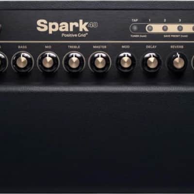 Positive Grid Spark Combo Practice Guitar Amplifier, 40W, Black image 3
