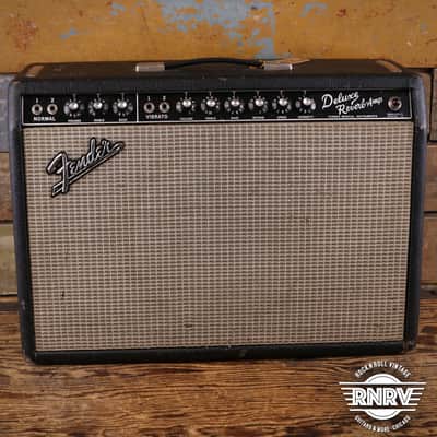 1966 Fender Deluxe Reverb 2-Channel 22-Watt 1x12" Guitar Combo image 2