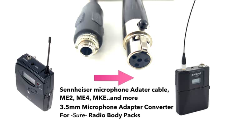 Sennheiser Lavalier Mikrofon Adapter to Shure 4-Pin image 1