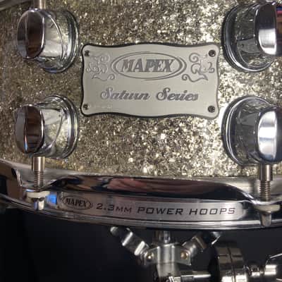 Mapex - 5x14" Saturn Series Snare Drum 2014–2015 - Silver Sparkle image 2