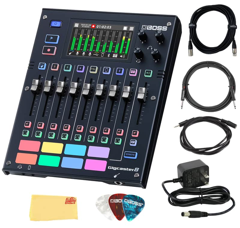 Boss Gigcaster 8 Audio Streaming Mixer w/ Instrument Cable image 1