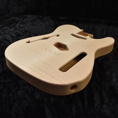 Tele Thinline Style Body - 2 Piece Roasted Alder / 2 Piece Flame Maple Top - ULTRA LIGHTWEIGHT: 2 lbs 12 oz image 4