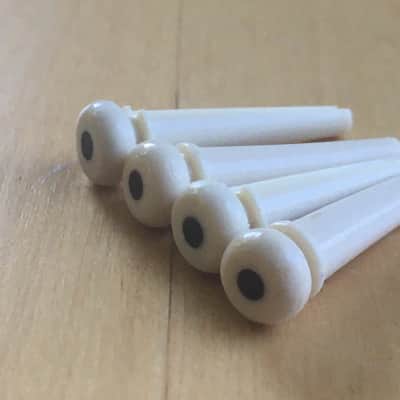 4 Martin Vintage NOS Relic Acoustic Tenor Guitar Bridge Pins Set of 4 Four Tortoise Inlay image 2