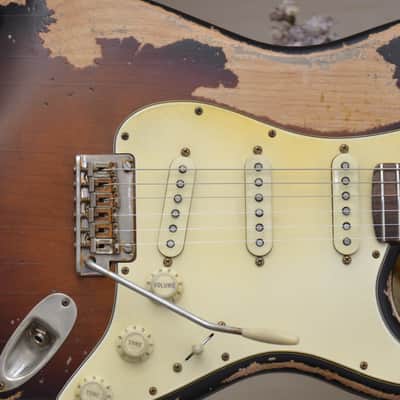 American Stand Fender Stratocaster Custom Heavy Relic Sunburst CS Fat 50's image 1