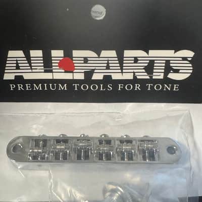 Allparts Nickel Tunematic Roller Saddle Bridge, Fits Bigsby B3 B5 B6 B7, Les Trem II, Vibrola "Stay In Tune" fits Gibson 4mm Small USA Made Bridge Posts
