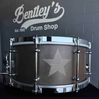 ~WOW!~ Dunnett James Trussart Collection 7x14 Lone Star Patina Mild Steel Model Snare Drum w/ CR Hoops & Dunnett Bag (DH Rm 4) image 1