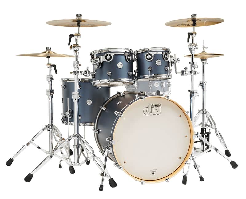 DW Design Series 4-pc Maple Shell Pack Blue Slate w/ 22" Kick image 1
