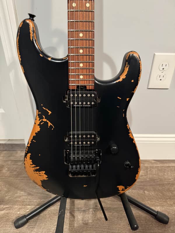 Charvel Charnel Pro-Mod Relic San Dimas Style 1 HH FR -Black 2024 - Weathered Black image 1