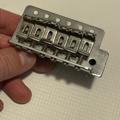 1990's MIM Fender Mexico Stratocaster Factory 6 Post Tremolo Bridge & Arm 2 1/16" String Spacing image 6