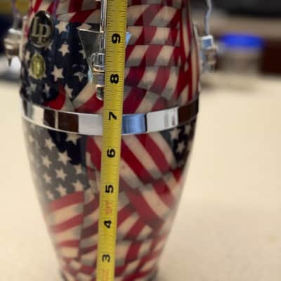 Latin Percussion LPM198-SoA Music Collection Mini Tunable Wood Conga with Chrome Hardware 2010s - Puerto Rican Flag image 3