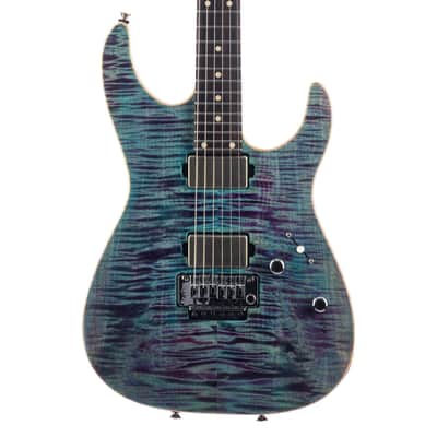 Tom Anderson Guitarworks Angel - Ultraviolet Blue with Binding image 1