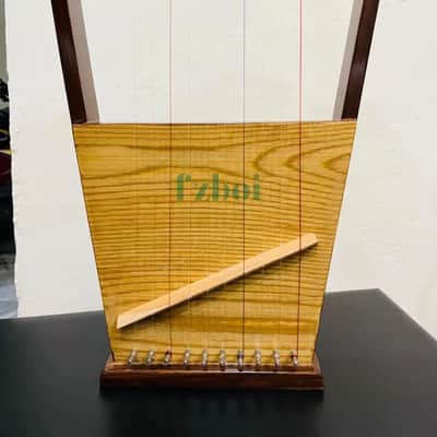 Handcrafted 10-String Kinnor Harp: Biblical Instrument, Natural Wood Finish image 4