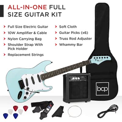Best Choice Products Beginner Electric Guitar Kit w/ Case, 10W Amp, Tremolo Bar - 39in-Sunburst image 8