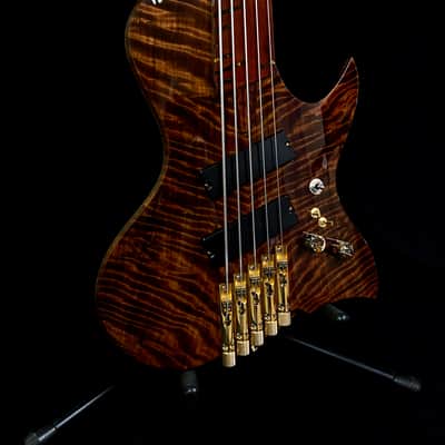 Bezard Guitars Famine 5 String Fretless, Custom Shop, Single Cut Boutique Bass image 4