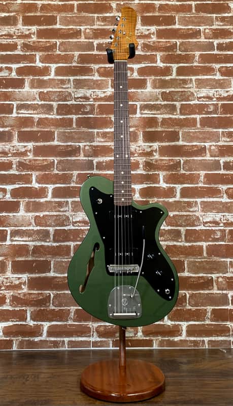 Fry Guitars Electric Single-Cut Semi Hollow 2020 Juniper Green, "Entry-Pricing" (Authorized Dealer) image 1
