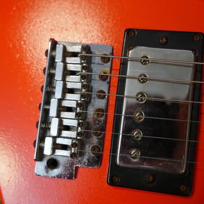 Video! 1980s Hondo H-1 Death Dagger Neon Orange Refinish w/ Original Hardshell Case image 11