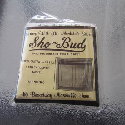 Sho-Bud Steel Guitar Strings Vintage Sho-Bud Pedal Steel Guitar Strings Unused But Tarnished 9 Of 10 Strings Cool Case Candy! image 1