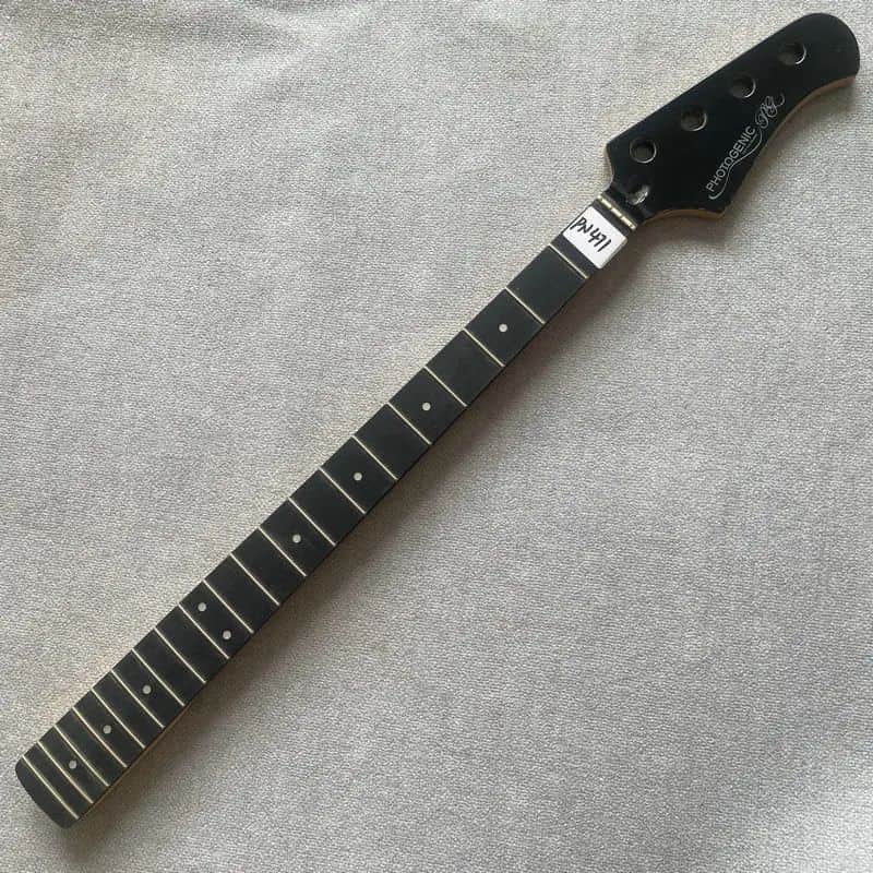 Black Maple Wood 4 String Jazz Bass Style Neck, Rosewood Fingerboard image 1