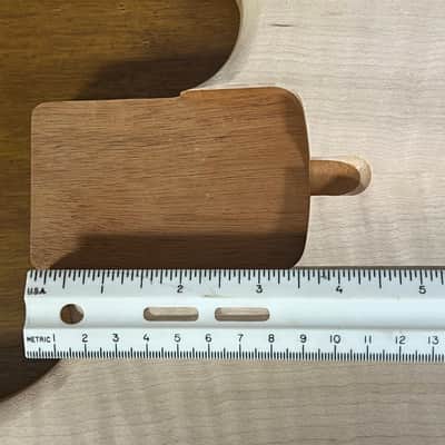 high end  Offset bass body NOS Curly Maple Top Solid One-piece Mahogany Back Unfinished Front Routed Luthier Supply R37 image 6