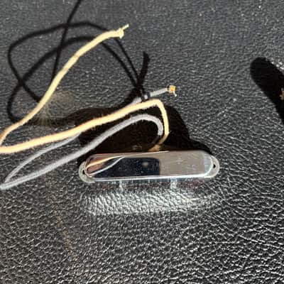 Lindy Fralin High Output Telecaster pickup set hybrid stagger - Chrome neck image 2