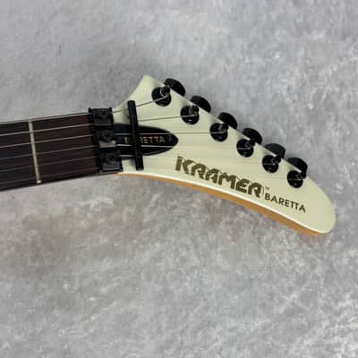 Kramer Baretta (original mid 80's neck, more recent body) guitar in aged white image 14