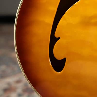 EVH SA-126 Special QM Semi-Hollow Electric Guitar - Tobacco Sunburst with Hardshell Case - Used image 14