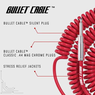 Bullet Cable 30′ Silent Red Coil Cable image 2