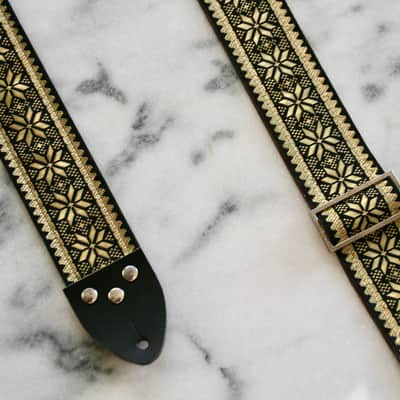 Tom's Vintage Straps Vintage 60s Gold 'Frostettia' Hippie Guitar Strap Replica 2026 image 3