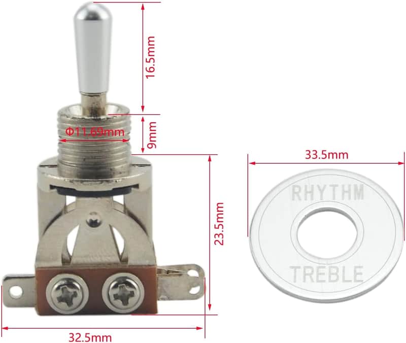 3 Punte In Metallo Per Selettore Pick-up Chitarra, Argento, Per ST E TL