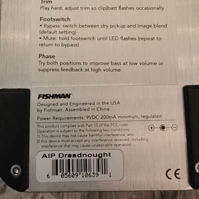 Fishman Aura Acoustic Imaging Dreadnought Pedal 2010s - Silver image 2