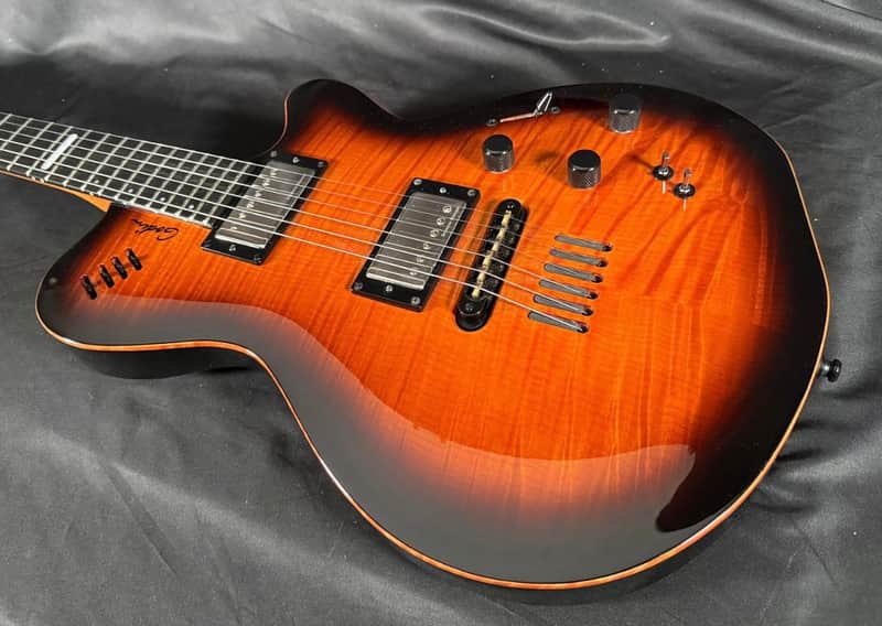 Godin LGX-SA with AA Flame Maple Top 2010s - Cognac Burst image 1