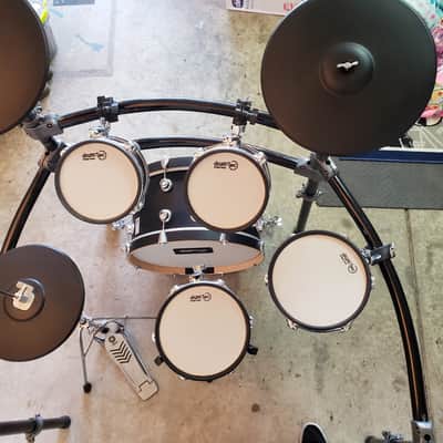 Diamond Electronic Drums Custom Kit Matte Black - No Module, Pearl Demon P-3000D Bass Pedal image 2