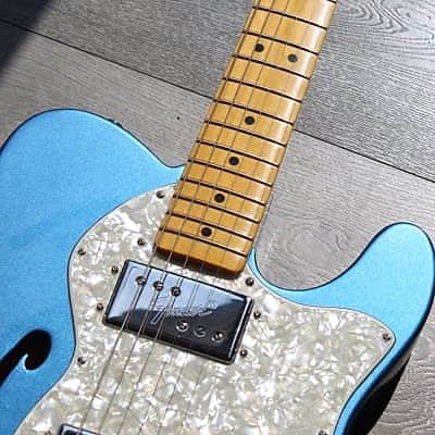 Fender American Vintage II '72 Telecaster Thinline, Lake Placid Blue, HARDCASE image 6