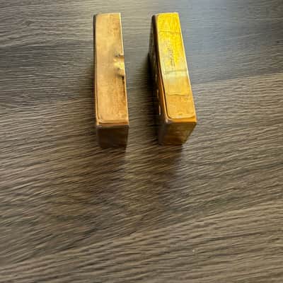 Vintage Gibson Narrow-Space Gold Humbucker Covers – 46mm Rare ’50s/’60s Spec (Original Pair) image 19