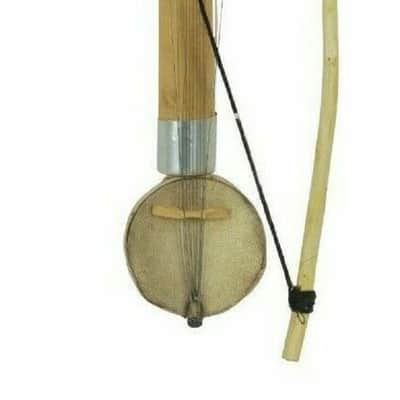 Handmade Ravanahatha  Wood Rajasthani Musical Folk Fiddle Sarangi Ravanhatta String Instrument image 2