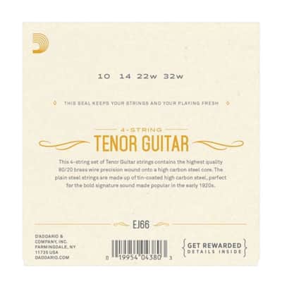 D'Addario EJ66 Steel String Tenor Guitar Strings, 10-32 image 2