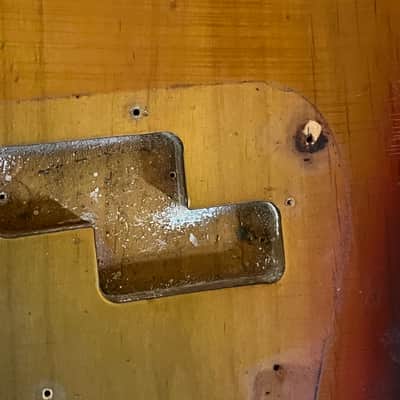 1974 Fender Precision bass body Sunburst original image 3