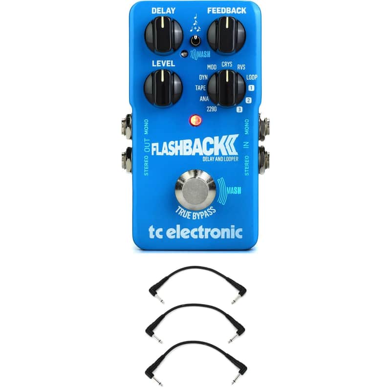 TC Electronic Flashback 2 Delay and Looper Pedal with 3 Patch Cables image 1