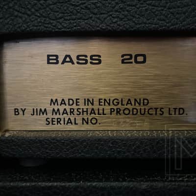 1970 Marshall JMP Bass 20 & Original 1969 Marshall Basketweave 4x10 Speaker Enclosure Plexi-Era RARE image 5