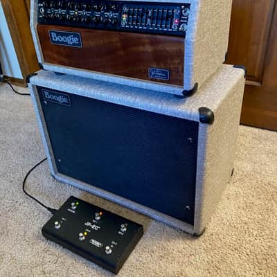 CUSTOM Finished Mesa Boogie JP-2C John Petrucci Signature 3-Channel 100-Watt Guitar Amp Head and Matching 1x12 WideBody Cab 2018 - Custom Fawn Slub Bronco image 4