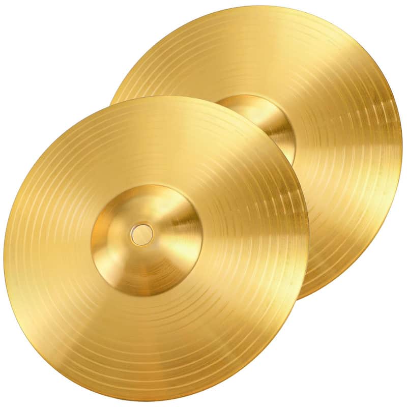 2 Pieces 8-Inch Splash Cymbal Classic Drums Cymbals Percussion Instrument Golden Practice Drum Cymbal for Drum Set image 1