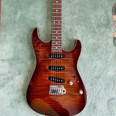 Tom Anderson Drop Top Orange Burnished Burst with Bindings image 1