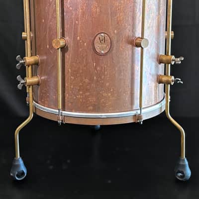 A&F Drum Co. Raw Copper Bop Drum Set (12/14/18) 2025 - Copper Patina image 14