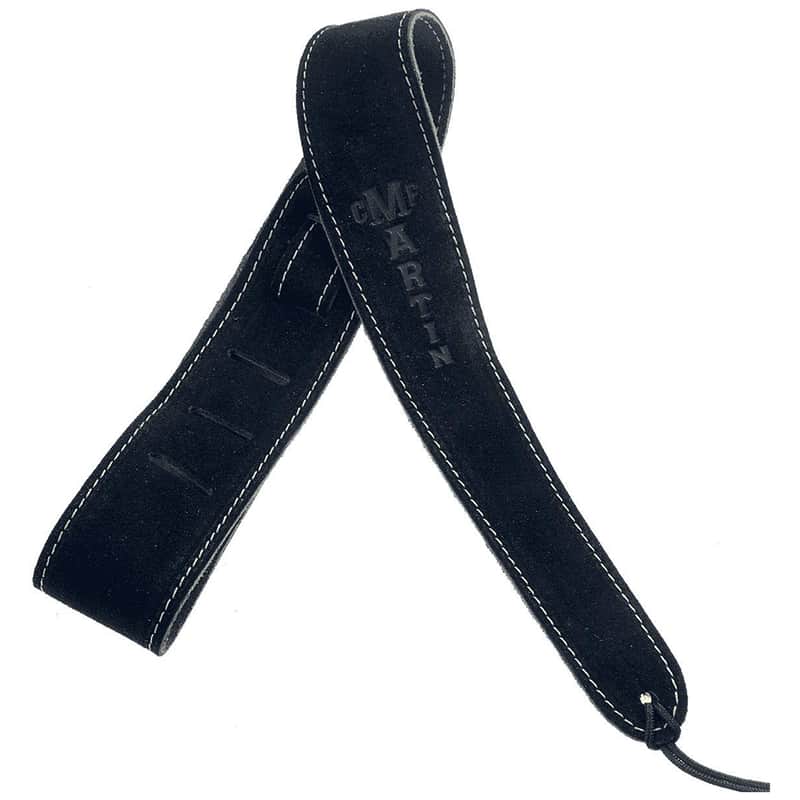 Mint Martin Guitars 18A0016 Suede Guitar Bass Strap, Black image 1